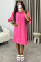 Kacie Pink Frill Bardot Tie Sleeve Mini Dress