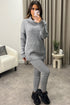 Juniper Grey Oversized Roll Neck Knitted Co-Ord