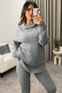 Juniper Grey Oversized Roll Neck Knitted Co-Ord