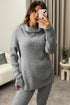 Juniper Grey Oversized Roll Neck Knitted Co-Ord