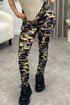 Eliza Khaki and Black Camo Cargo Trousers