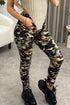 Eliza Khaki and Black Camo Cargo Trousers