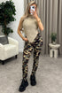 Eliza Khaki and Black Camo Cargo Trousers