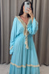 Lenny Blue Tassel Tiered Maxi Dress