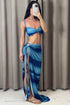 Kammie Blue Ombre Braided Bralet and Maxi Skirt Co-Ord