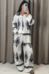 Tyler White Printed Oversized Shirt and Wide Leg Trousers Co-Ord Set