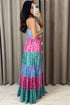 Kolbie Multi Crochet Tiered Tassel Maxi Dress
