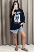 Sonja Black Girl Boss Graphic Printed Oversized T-Shirt