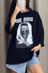 Sonja Black Girl Boss Graphic Printed Oversized T-Shirt