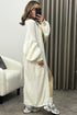 Rudy White Balloon Sleeve Maxi Knitted Cardigan