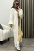 Rudy White Balloon Sleeve Maxi Knitted Cardigan