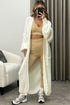 Rudy White Balloon Sleeve Maxi Knitted Cardigan
