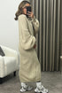 Rudy Beige Balloon Sleeve Maxi Knitted Cardigan
