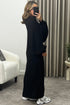Rudy Black Balloon Sleeve Maxi Knitted Cardigan