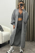 Rudy Grey Balloon Sleeve Maxi Knitted Cardigan
