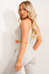 Gabriella Grey Ribbed Vest Crop Top