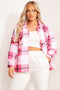 Darcy Red Check Oversized Shacket