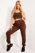 Gabriella Chocolate Brown Ribbed Vest Crop Top