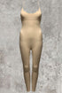 Laurie Beige Active Ribbed Seamless Jumpsuit