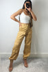Krissy Camel Double Pocket Cargo Trousers