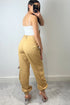 Krissy Camel Double Pocket Cargo Trousers