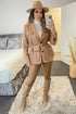 Tami Camel Faux Leather PU Belt Bag Jacket