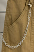 Ruby Camel Chain Detail Skinny Cargo Trousers