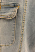 Thea Blue Denim Chain Detail Skinny Cargo Trousers
